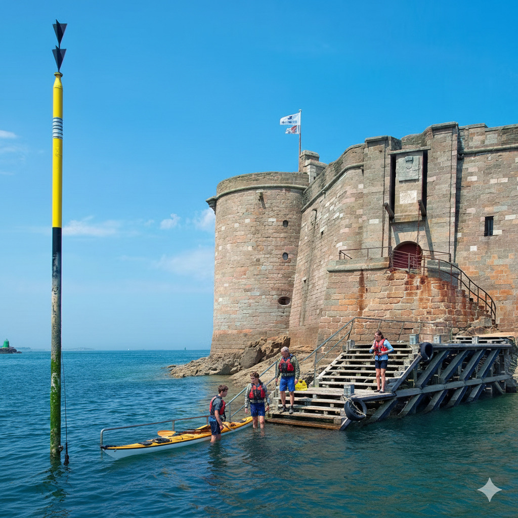 Famille en kayak dans la Baie de Morlaix